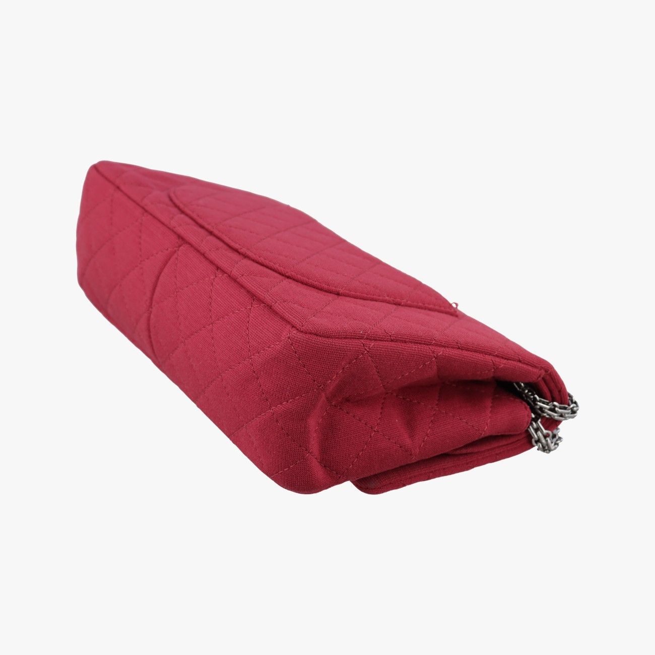 Chanel 2.55 Quilted Red Cotton Jersey Handbag — view 6
