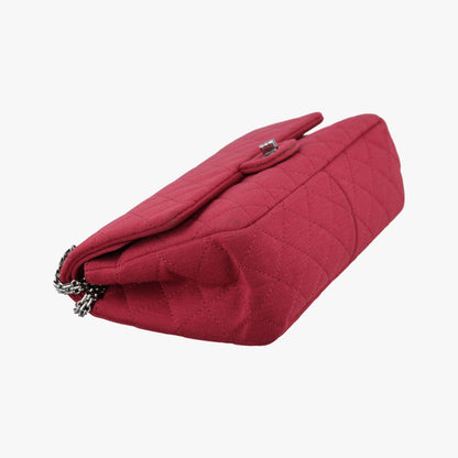 Chanel 2.55 Quilted Red Cotton Jersey Handbag — view 5