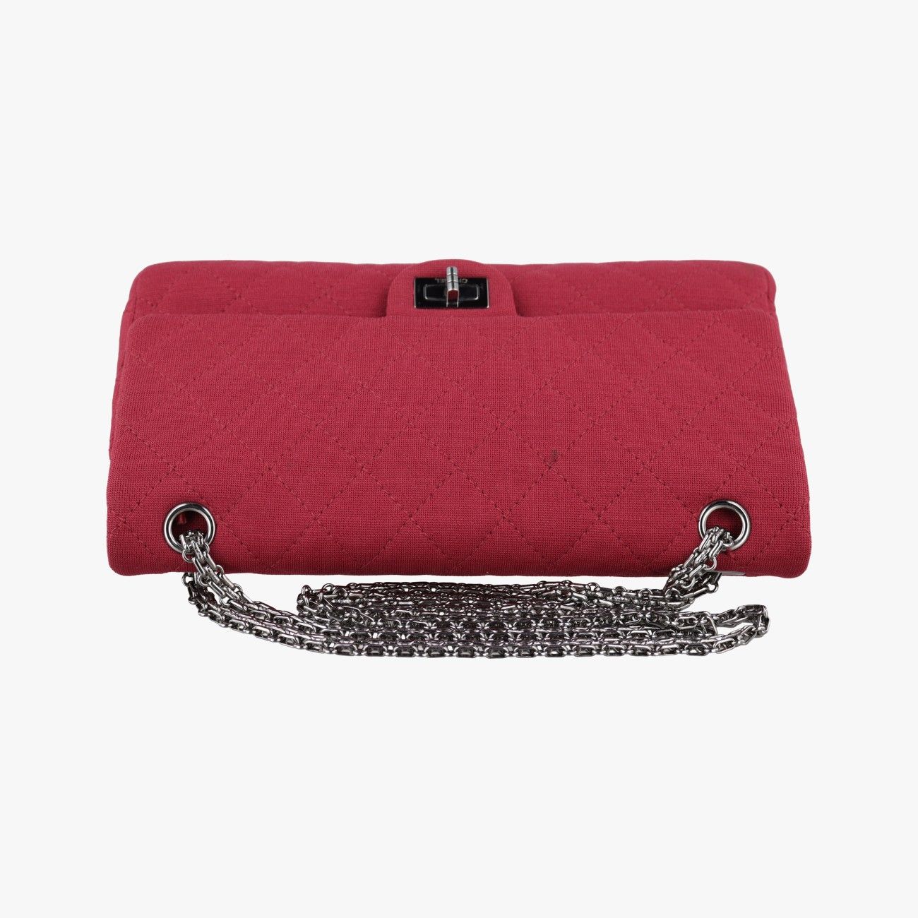 Chanel 2.55 Quilted Red Cotton Jersey Handbag — view 8