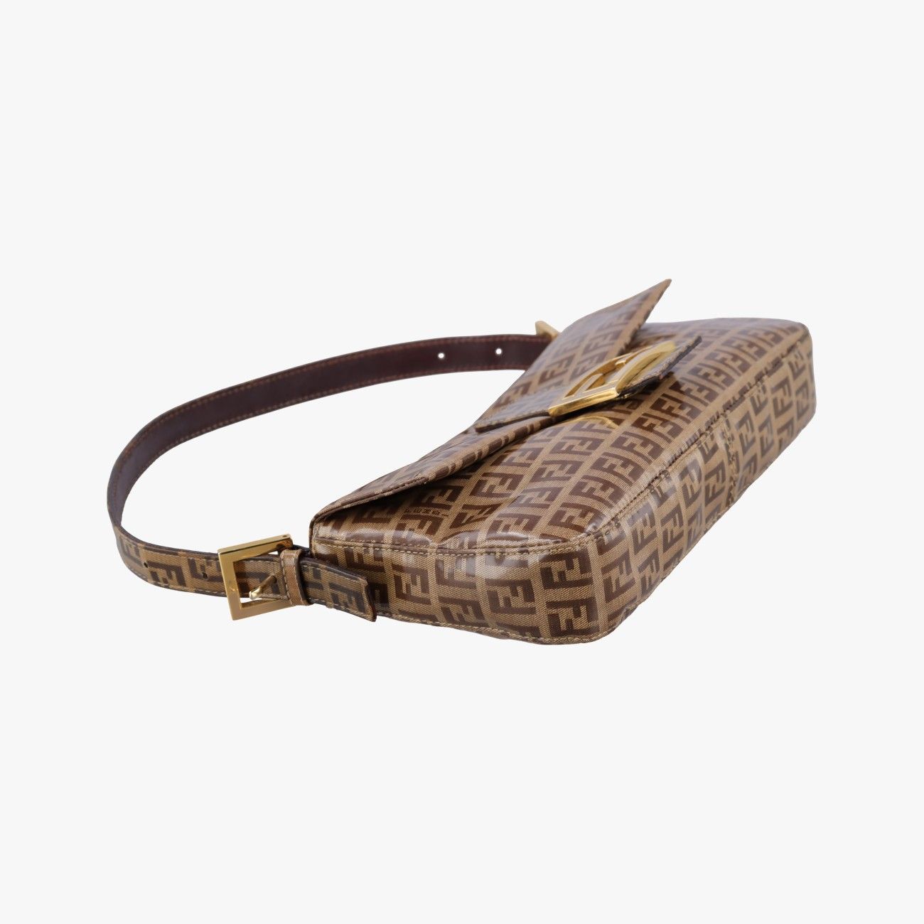 Fendi Bucket Brown Canvas Messenger — view 5