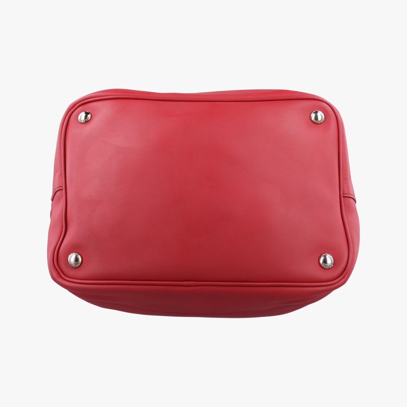 Prada Tassel Drawstring Bucket Red Leather Messenger — view 3