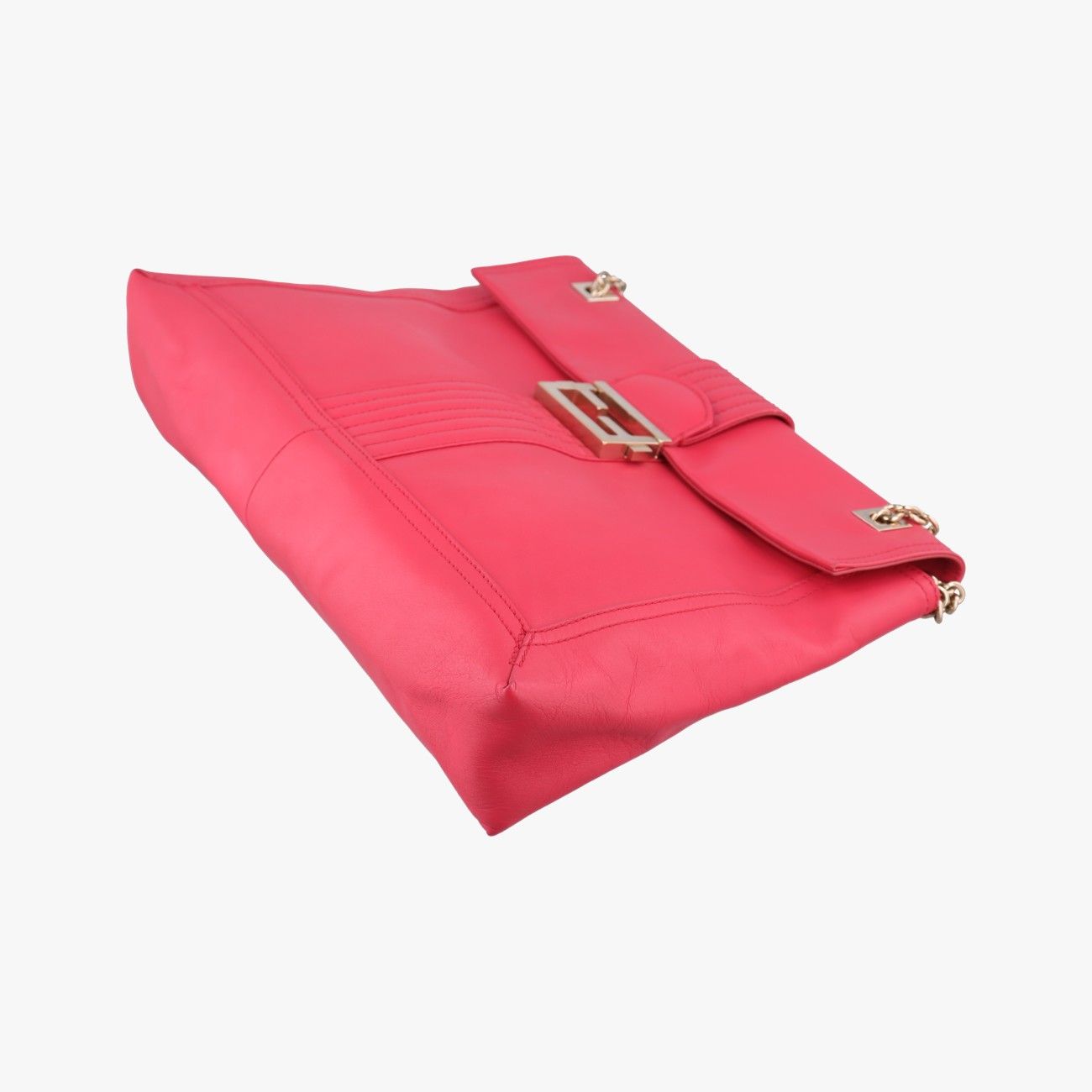 Fendi Maxi Baguette Flap Red Leather — view 4