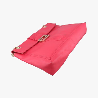 Fendi Maxi Baguette Flap Red Leather — view 5