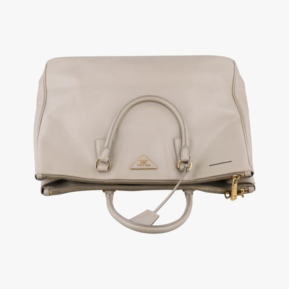 Prada Galleria Beige Saffiano Leather Handbag — view 8