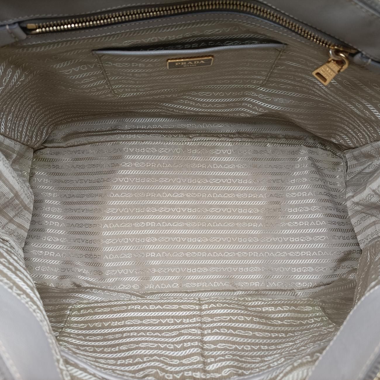 Prada Galleria Beige Saffiano Leather Handbag — view 9
