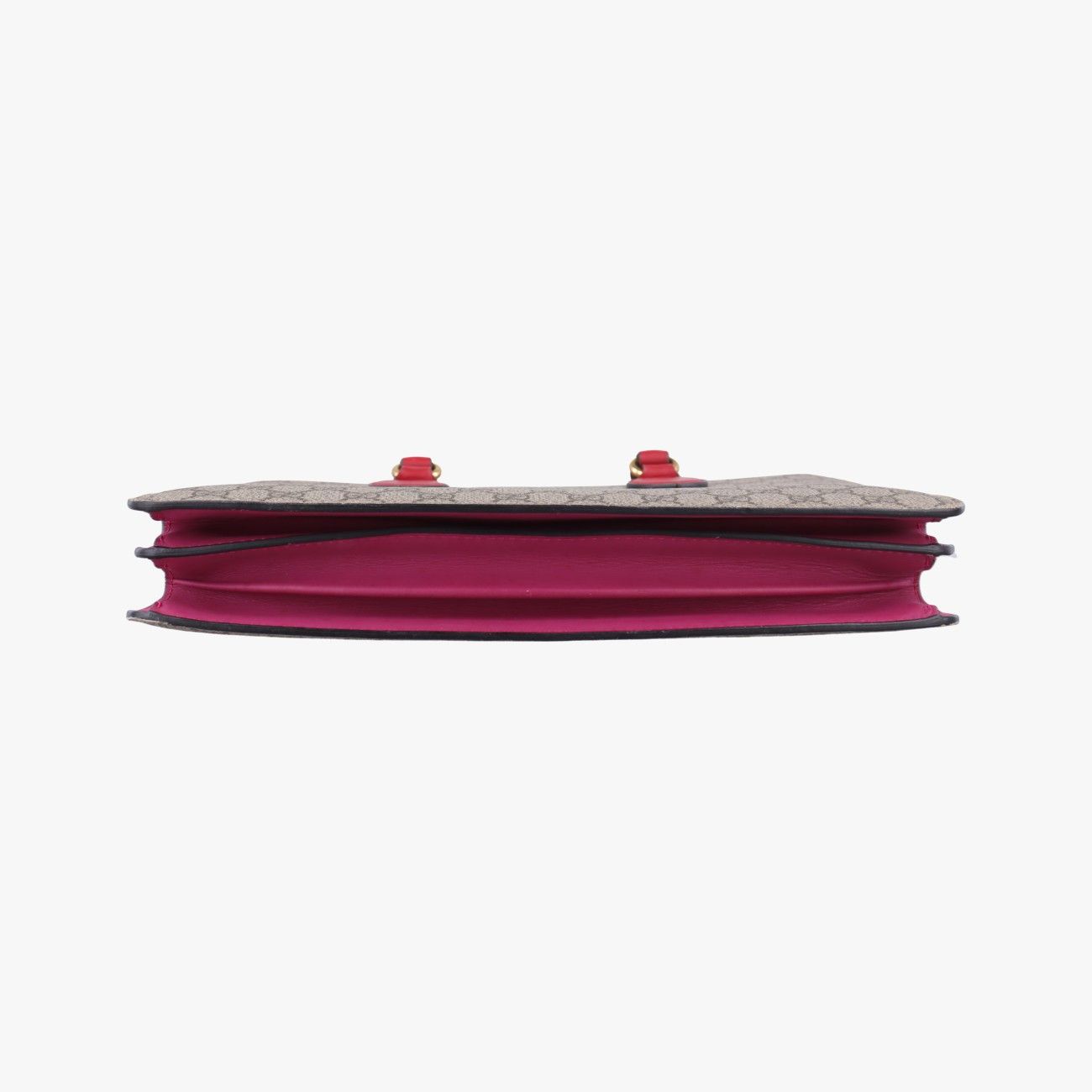 Gucci GG Supreme Beige Pink Red Canvas Leather Messenger — view 3