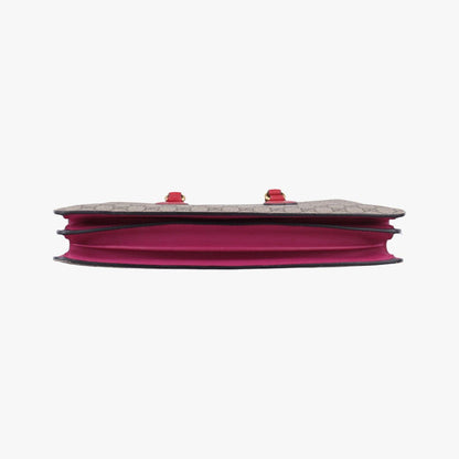Gucci GG Supreme Beige Pink Red Canvas Leather Messenger — view 3