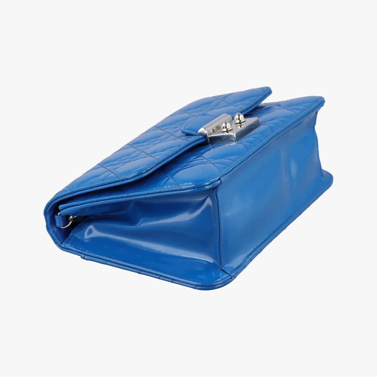 Dior Cannage New Rock Blue Patent Messenger — view 5