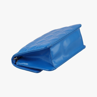Dior Cannage New Rock Blue Patent Messenger — view 7