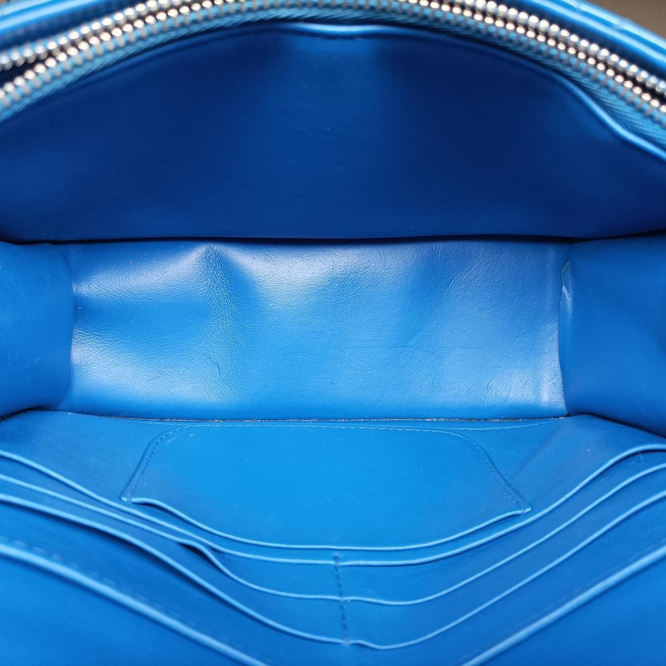Dior Cannage New Rock Blue Patent Messenger — view 9