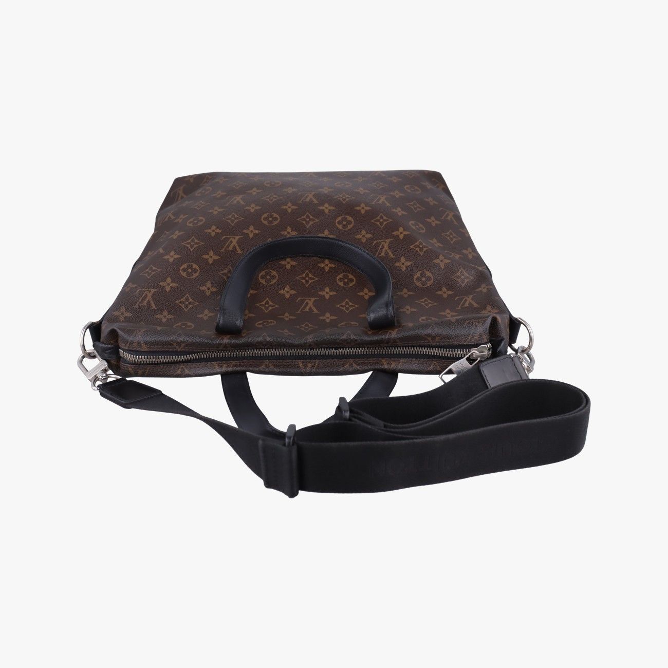 Louis Vuitton Monogram Brown Black Canvas Calf Leather Tote — view 8