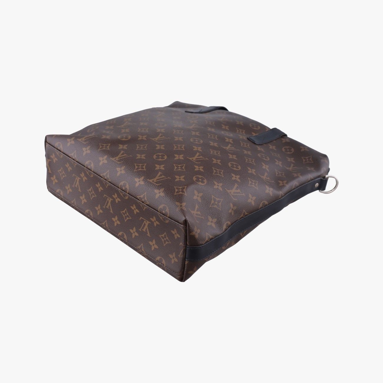 Louis Vuitton Monogram Brown Black Canvas Calf Leather Tote — view 6
