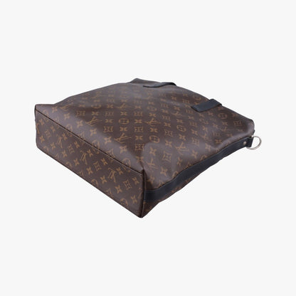 Louis Vuitton Monogram Brown Black Canvas Calf Leather Tote — view 6