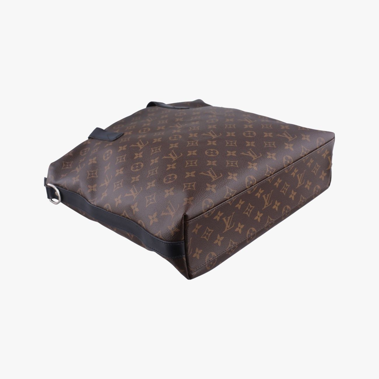 Louis Vuitton Monogram Brown Black Canvas Calf Leather Tote — view 5