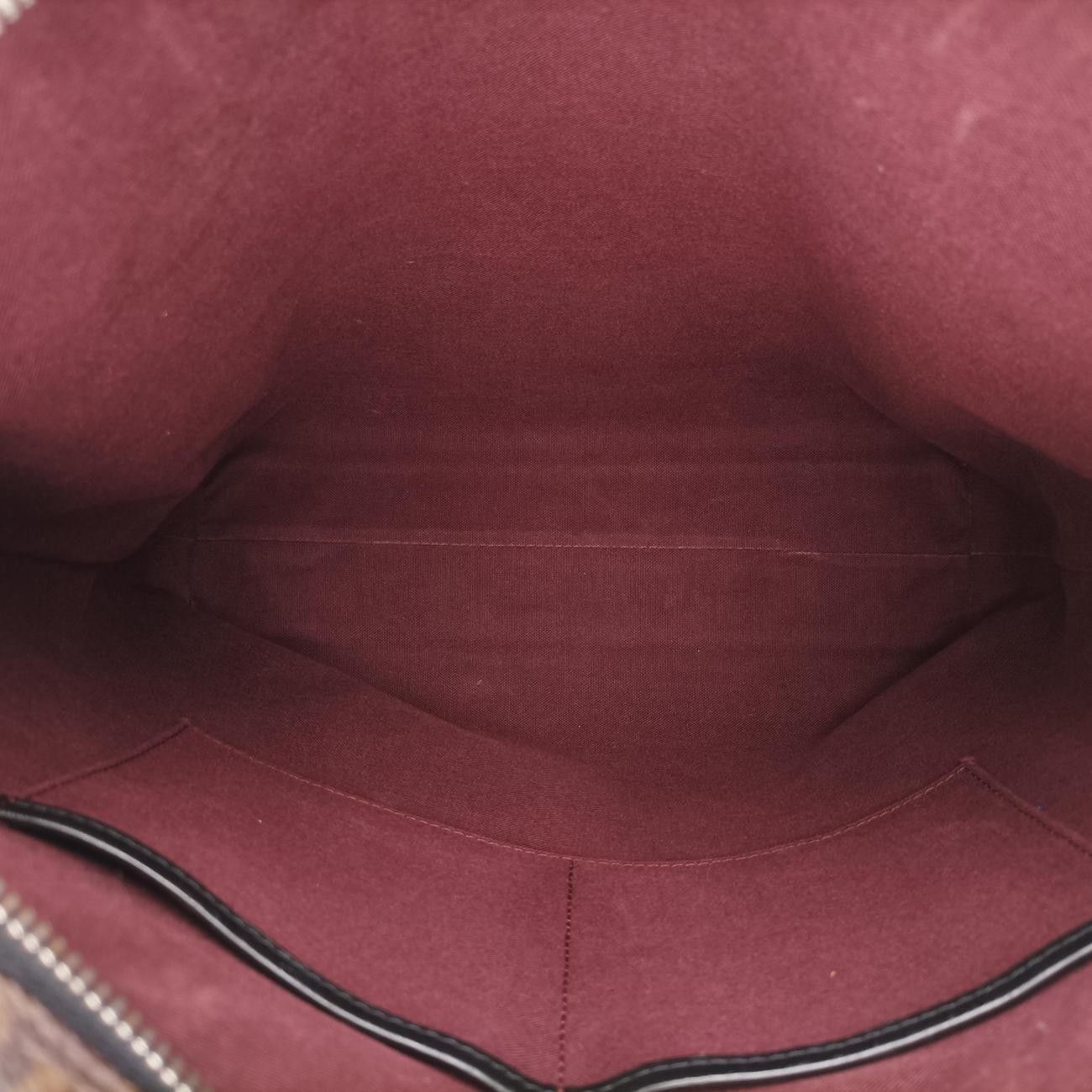 Louis Vuitton Monogram Brown Black Canvas Calf Leather Tote — view 9