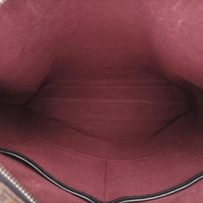 Louis Vuitton Monogram Brown Black Canvas Calf Leather Tote — view 9