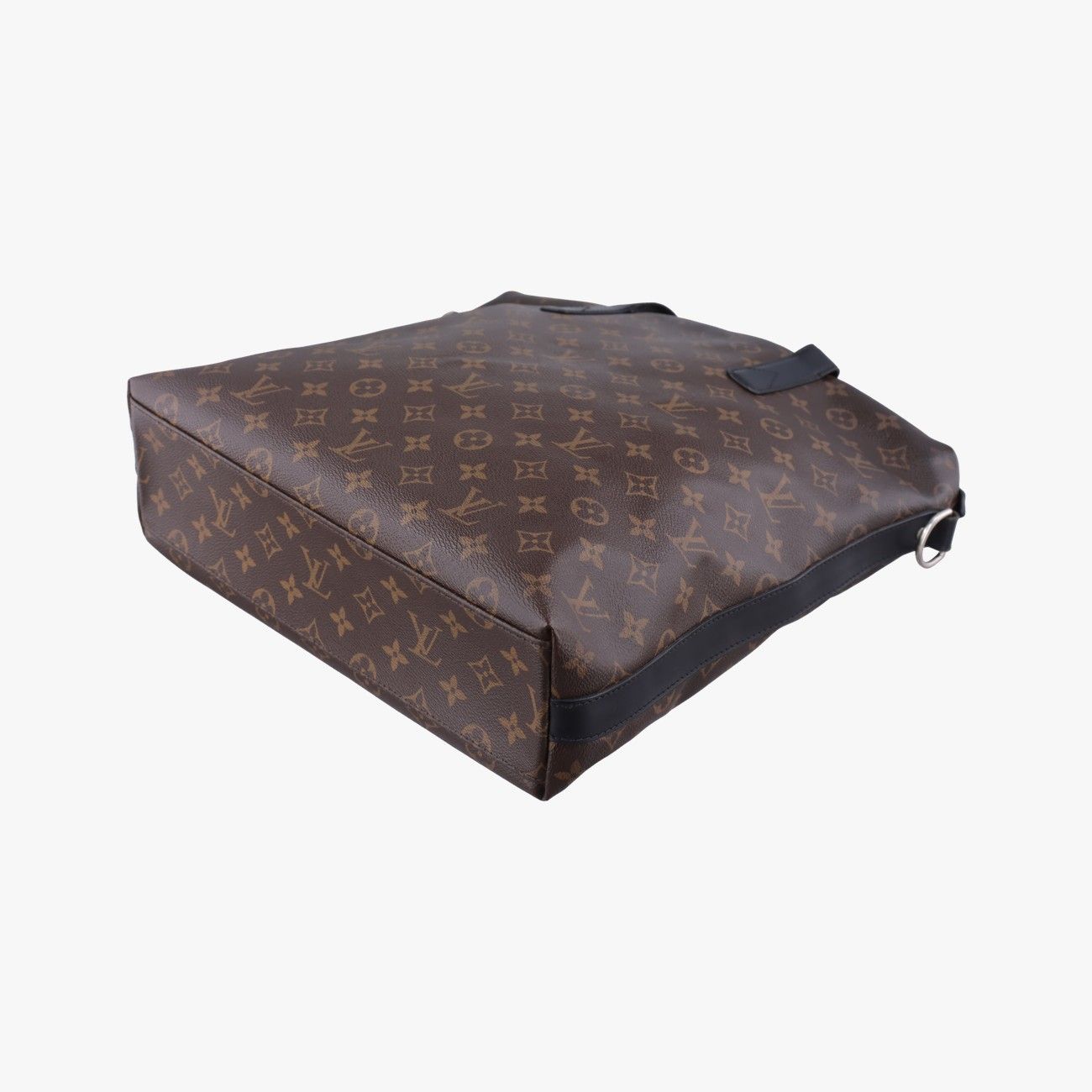 Louis Vuitton Monogram Brown Black Canvas Calf Leather Tote — view 4