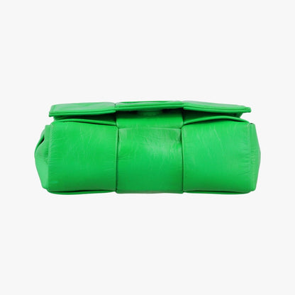 Bottega Veneta Candy Cassette Green Leather Messenger — view 3