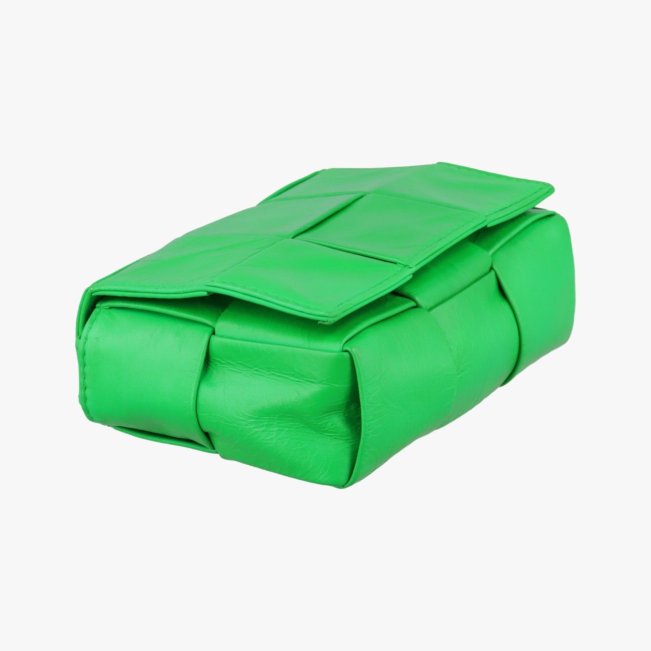 Bottega Veneta Candy Cassette Green Leather Messenger — view 5