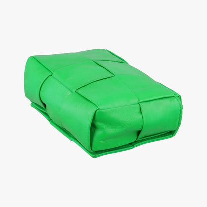 Bottega Veneta Candy Cassette Green Leather Messenger — view 6
