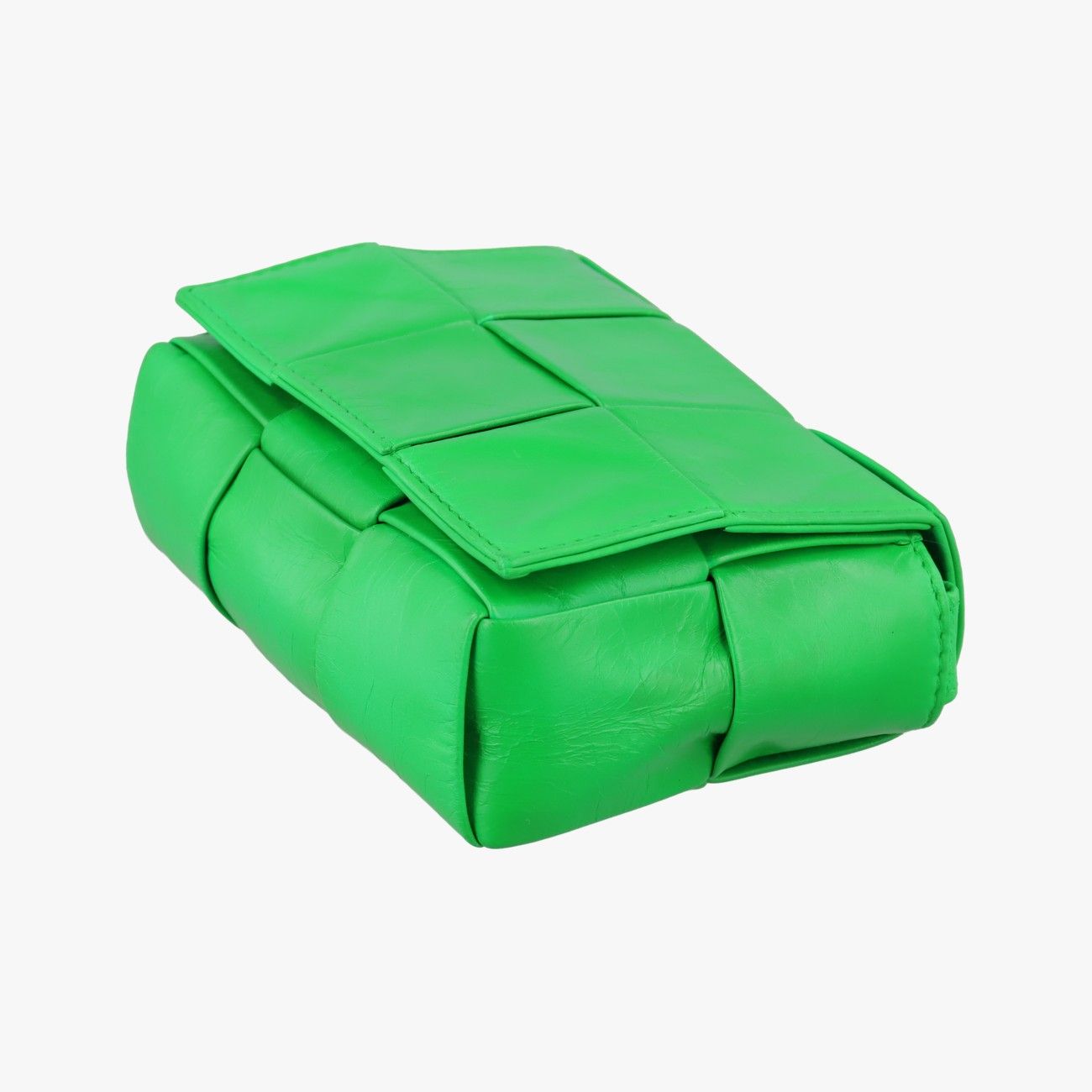 Bottega Veneta Candy Cassette Green Leather Messenger — view 4