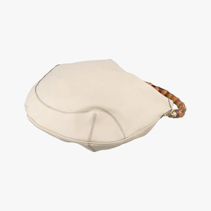 Gucci Bamboo White Leather Messenger — view 4