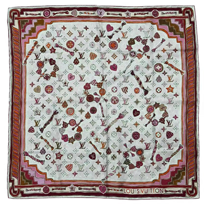 Louis Vuitton Scarf Silk Monogram Pink