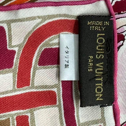 Louis Vuitton Scarf Silk Monogram Pink — view 8