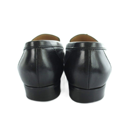 Hermes Chaine D'ancre Loafers Moccasins Leather Logo Gold 36.5 Black — view 5