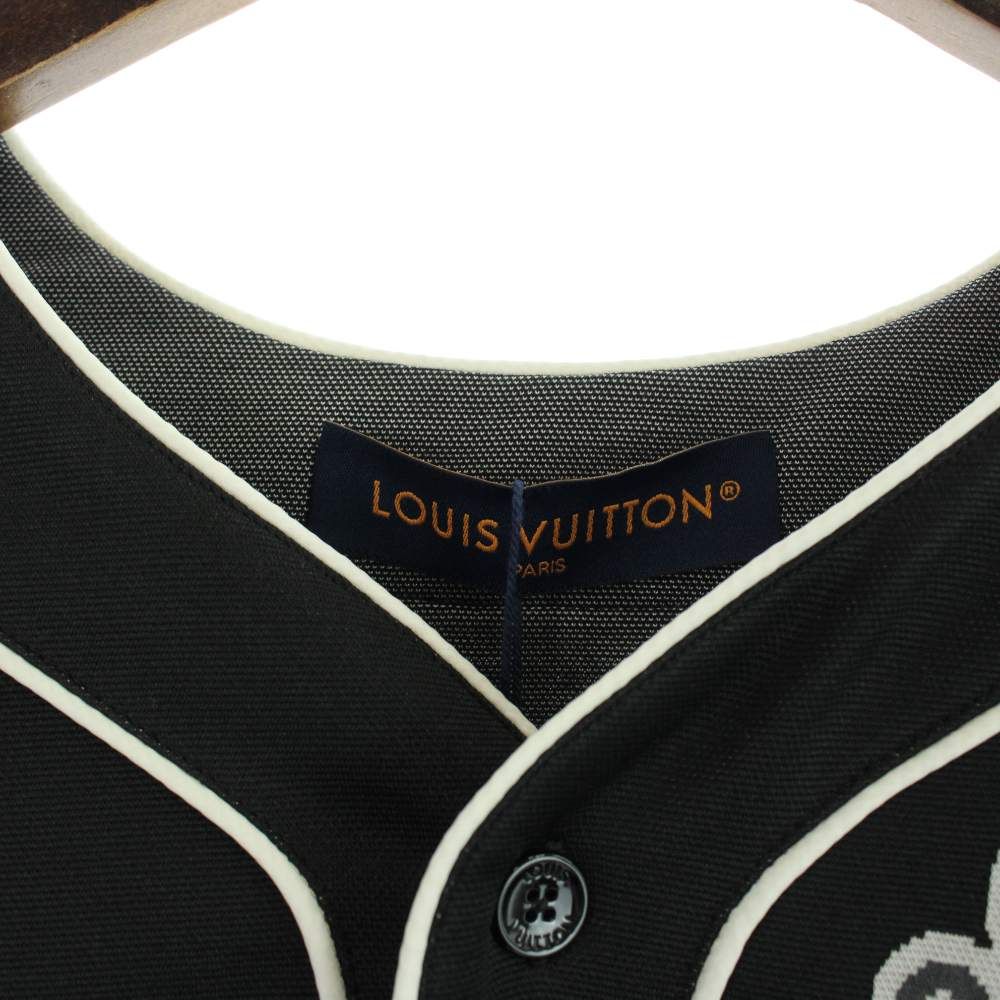 Louis Vuitton Logo Numbering Baseball Shirt Yn1 Top Short Sleeve M Black — view 5
