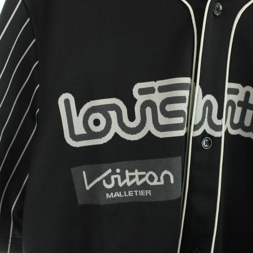 Louis Vuitton Logo Numbering Baseball Shirt Yn1 Top Short Sleeve M Black — view 6