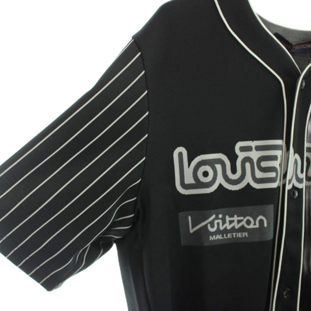 Louis Vuitton Logo Numbering Baseball Shirt Yn1 Top Short Sleeve M Black — view 3