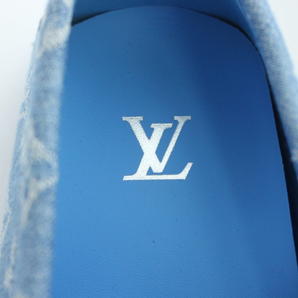 Louis Vuitton Driver Line Loafers Monogram Arizona Denim Jacquard Shoes 8.5 — view 7