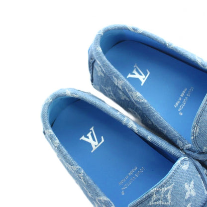 Louis Vuitton Driver Line Loafers Monogram Arizona Denim Jacquard Shoes 8.5 — view 4
