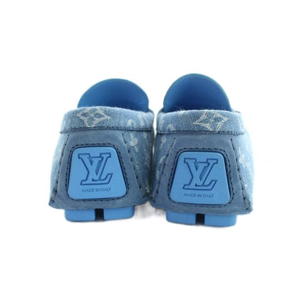 Louis Vuitton Driver Line Loafers Monogram Arizona Denim Jacquard Shoes 8.5 — view 5