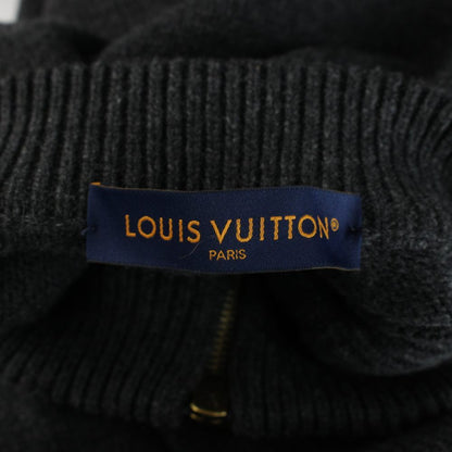 Louis Vuitton Knit Sweater Monogram Jacquard Wool Half Zip Long Sleeve NOS L — view 7