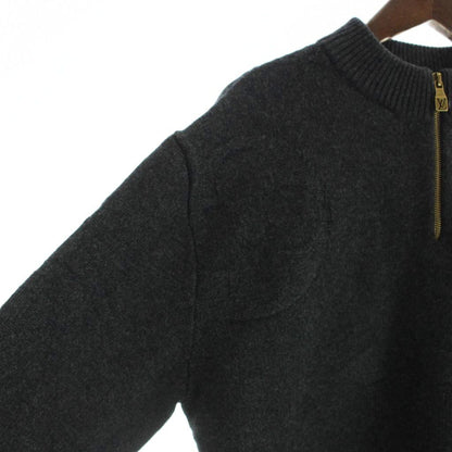 Louis Vuitton Knit Sweater Monogram Jacquard Wool Half Zip Long Sleeve NOS L — view 3