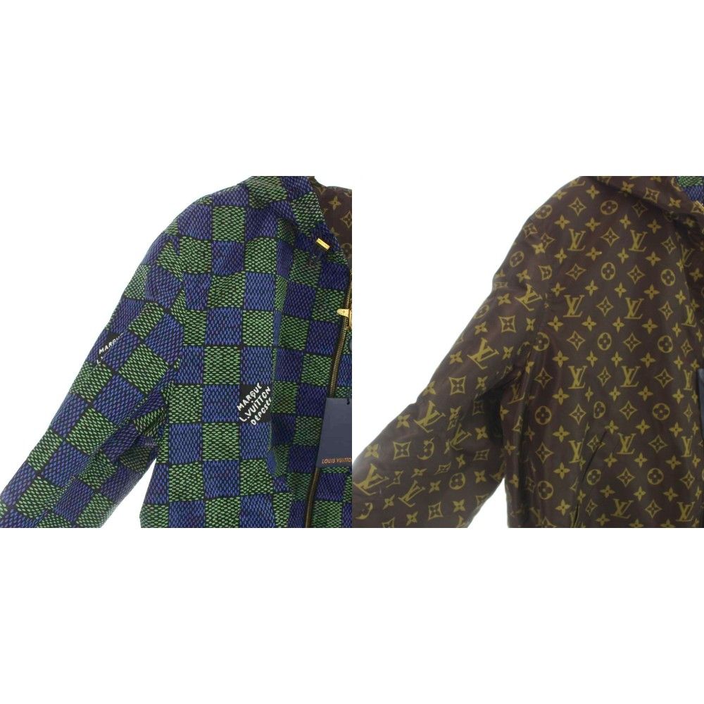 Louis Vuitton Tagged Damier Monogram Reversible Windbreaker Jacket Ssr Long — view 3