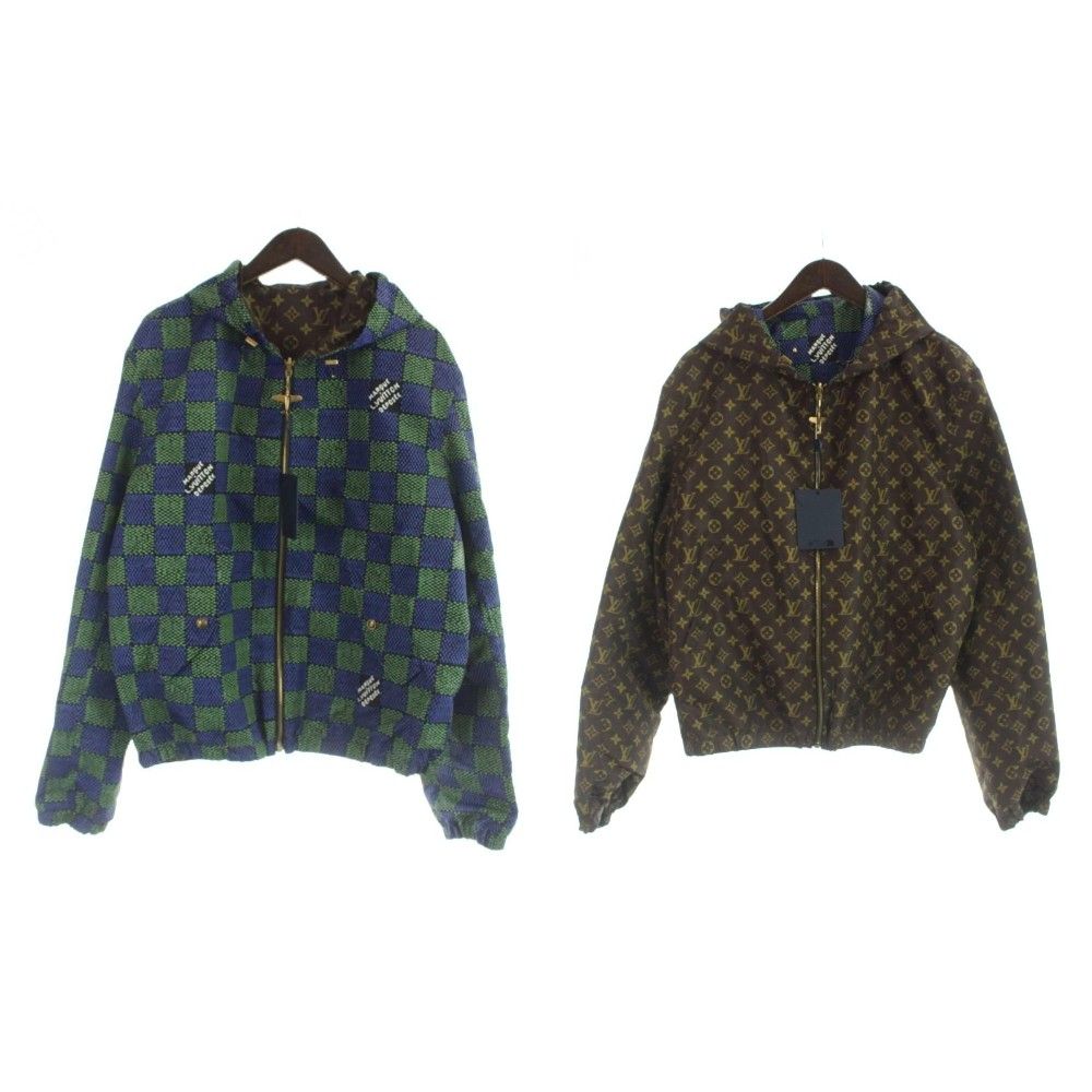 Louis Vuitton Tagged Damier Monogram Reversible Windbreaker Jacket Ssr Long