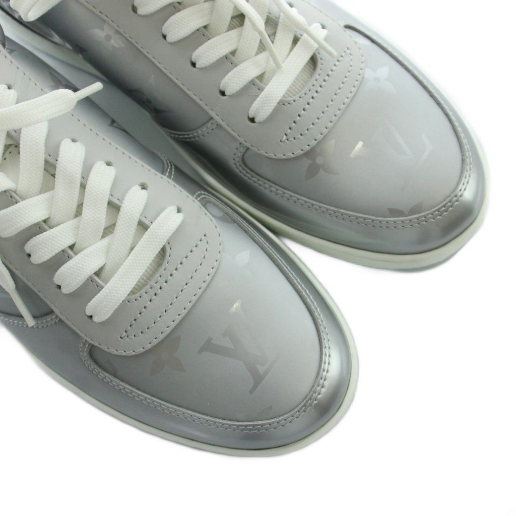 Louis Vuitton Rivoli Line Sneakers Low Cut Shoes Monogram Logo 6 Silver — view 3