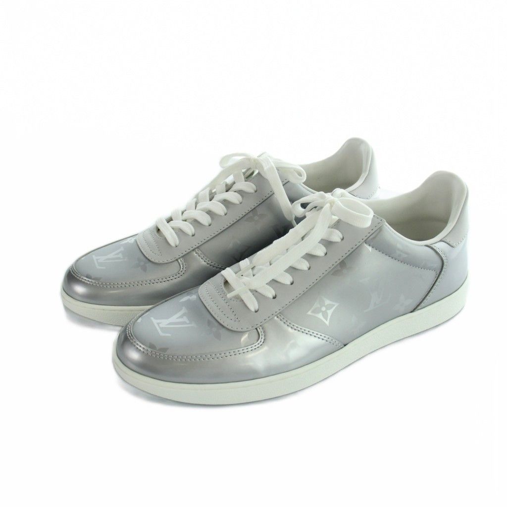 Louis Vuitton Rivoli Line Sneakers Low Cut Shoes Monogram Logo 6 Silver — view 2