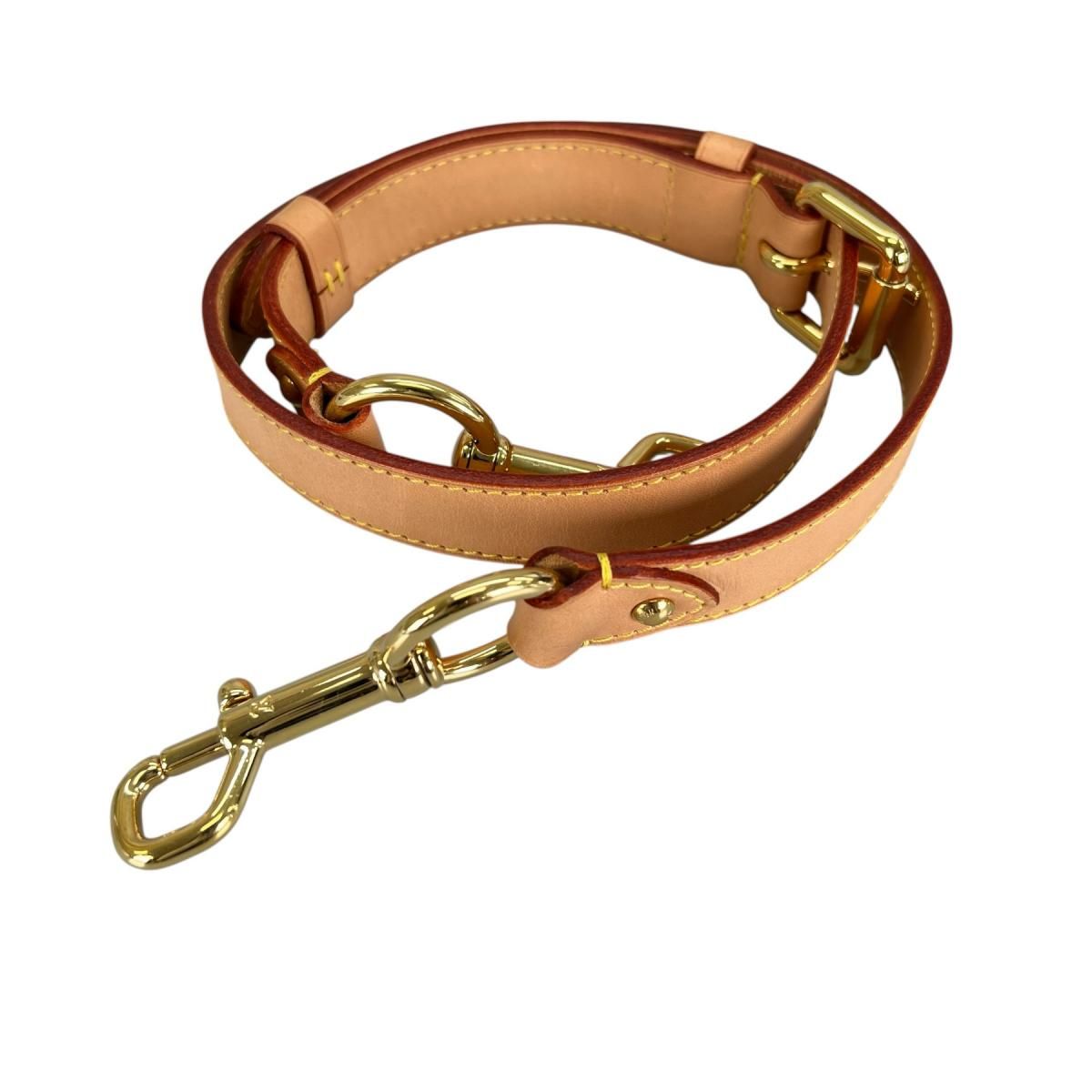 Louis Vuitton Leather Shoulder Strap Bandouliere Beige — view 2