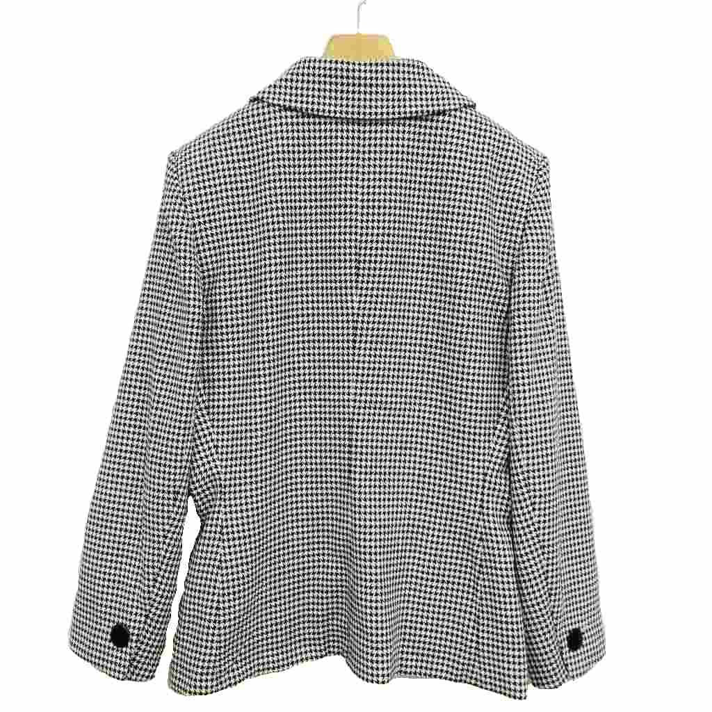 Saint Laurent Yves Vintage Houndstooth Skirt Suit Set 36 Black White — view 4