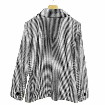 Saint Laurent Yves Vintage Houndstooth Skirt Suit Set 36 Black White — view 4
