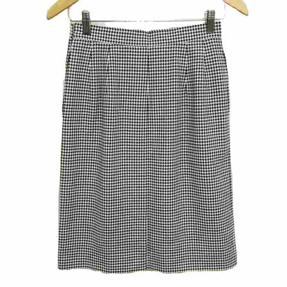 Saint Laurent Yves Vintage Houndstooth Skirt Suit Set 36 Black White — view 8