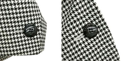 Saint Laurent Yves Vintage Houndstooth Skirt Suit Set 36 Black White — view 5