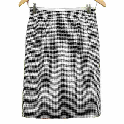 Saint Laurent Yves Vintage Houndstooth Skirt Suit Set 36 Black White — view 7