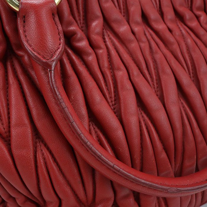 Miu Miu Miu 2-Way Matelasse Handbag Lambskin — view 5