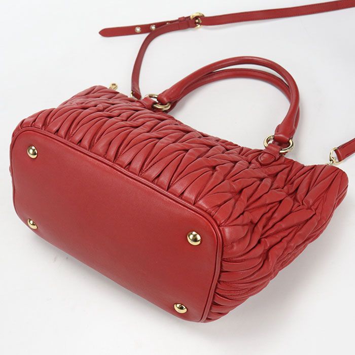 Miu Miu Miu 2-Way Matelasse Handbag Lambskin — view 2