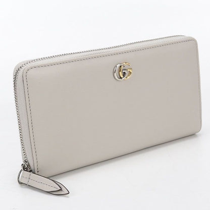 Gucci Zip Around Wallet GG Marmont Leather Gray